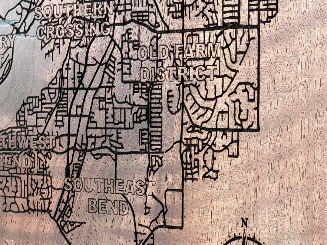 Vintage-style map with a compass rose on a textured background